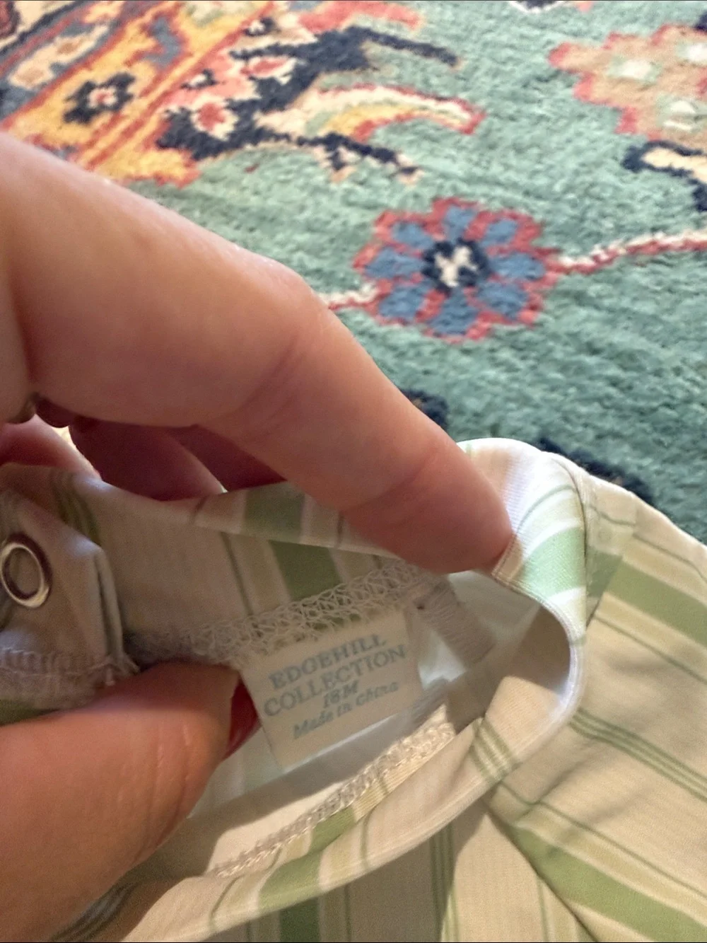 Edgehill Collection Light Green & White Striped Sun Swim Shirt